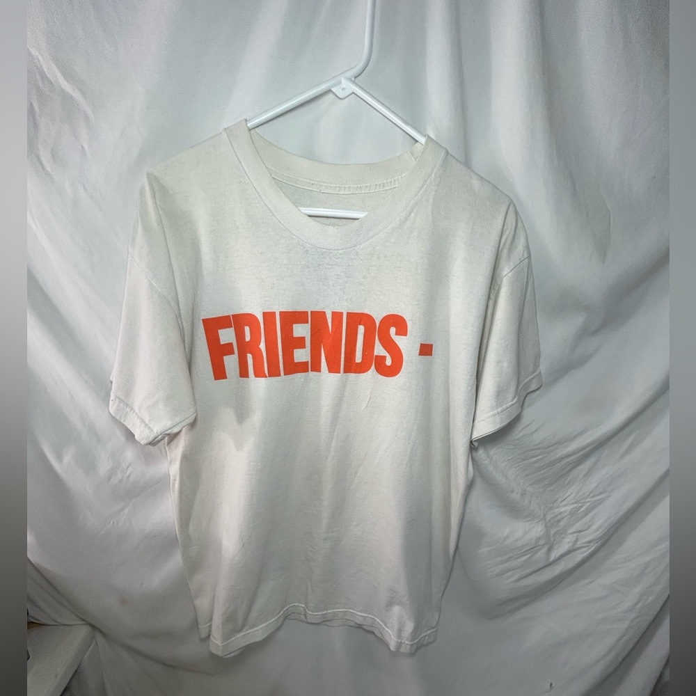 VLONE White and Orange Short Sleeve Tee